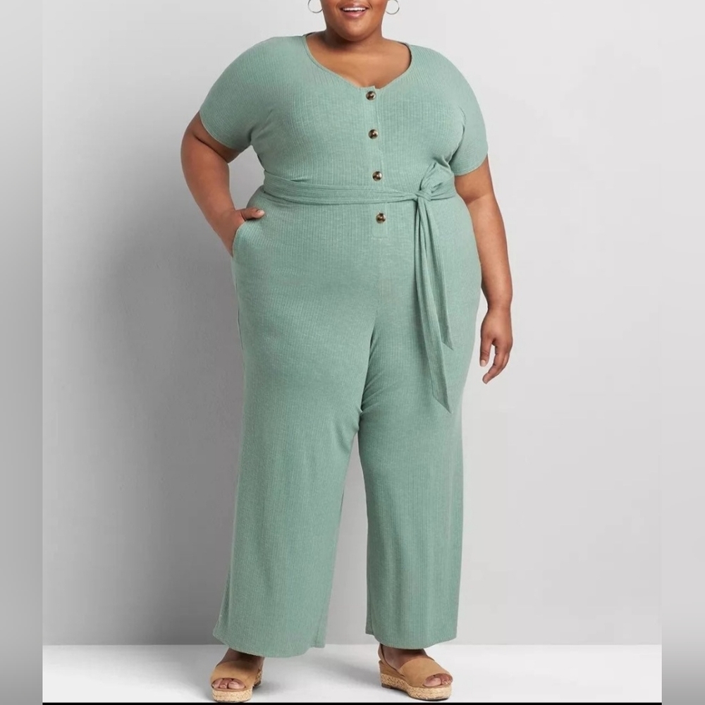 Lane Bryant Mint Green Romper Size 14/16